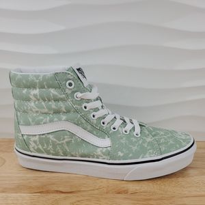 Vans Washes Sk8-Hi Shoes Womens‎ Celadon Green True White High-Top Sneakers